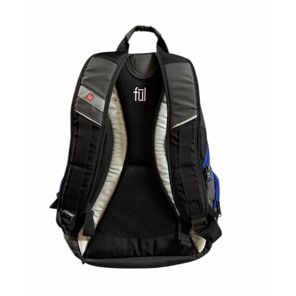 FŪL‎ Overton Backpack 20" Gray Blue Audio Port  Padded Vented Back Panel - Picture 9 of 14